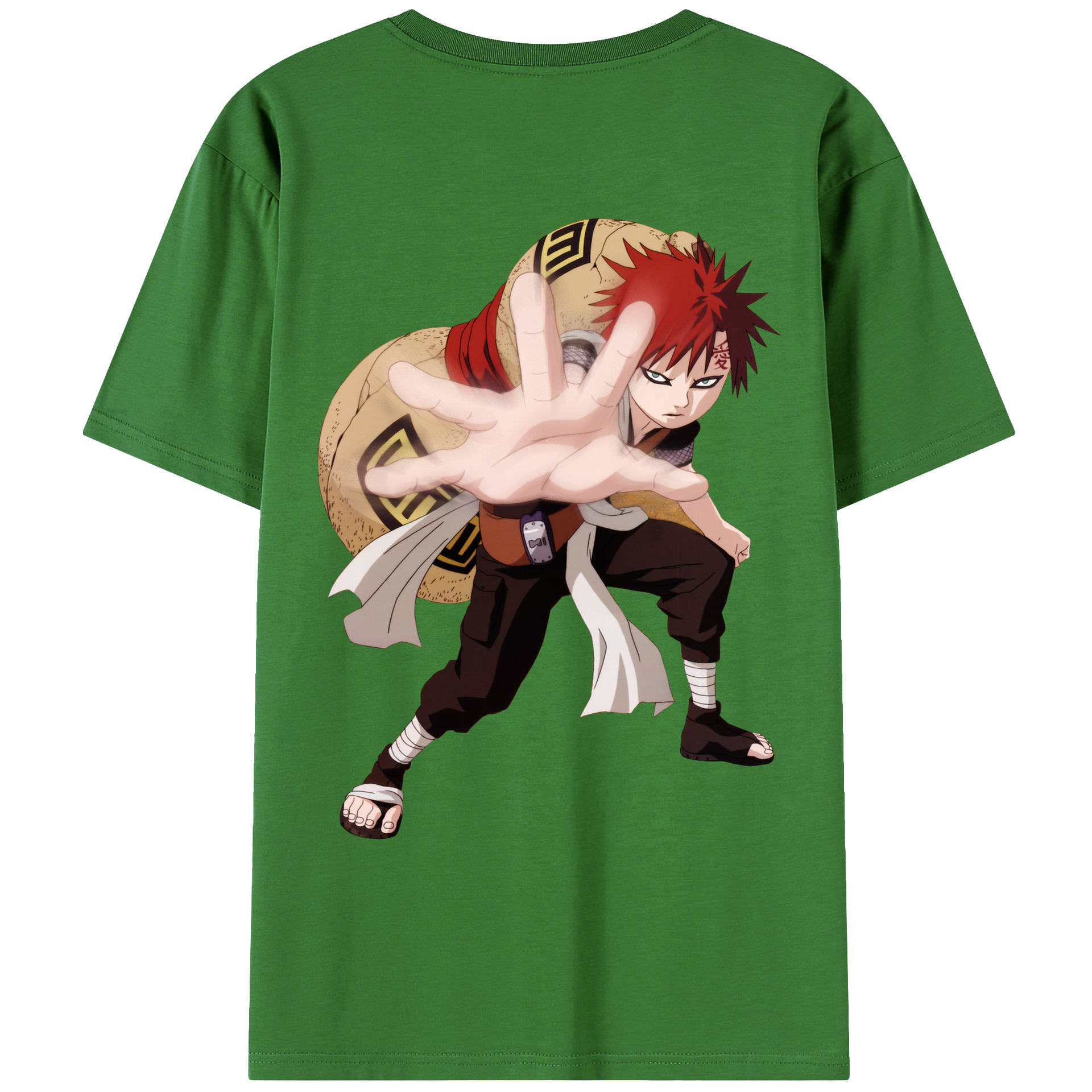 （画像用） NARUTO -ナルト- ガアラ Gaara レディース半袖Tシャツ(バックプリント)